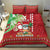 Hawaii Christmas Bedding Set Funny Santa Claus Surf Mele Kalikimaka