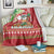 Hawaii Christmas Blanket Funny Santa Claus Surf Mele Kalikimaka