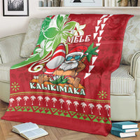 Hawaii Christmas Blanket Funny Santa Claus Surf Mele Kalikimaka LT05 - Polynesian Pride