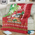 Hawaii Christmas Blanket Funny Santa Claus Surf Mele Kalikimaka