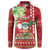 Personalised Hawaii Christmas Button Sweatshirt Funny Santa Claus Surf Mele Kalikimaka