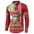 Personalised Hawaii Christmas Button Sweatshirt Funny Santa Claus Surf Mele Kalikimaka