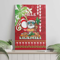 Hawaii Christmas Canvas Wall Art Funny Santa Claus Surf Mele Kalikimaka LT05 - Polynesian Pride