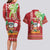 Personalised Hawaii Christmas Couples Matching Long Sleeve Bodycon Dress and Hawaiian Shirt Funny Santa Claus Surf Mele Kalikimaka