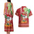 Personalised Hawaii Christmas Couples Matching Tank Maxi Dress and Hawaiian Shirt Funny Santa Claus Surf Mele Kalikimaka