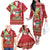 Personalised Hawaii Christmas Family Matching Off The Shoulder Long Sleeve Dress and Hawaiian Shirt Funny Santa Claus Surf Mele Kalikimaka