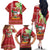 Personalised Hawaii Christmas Family Matching Off The Shoulder Long Sleeve Dress and Hawaiian Shirt Funny Santa Claus Surf Mele Kalikimaka