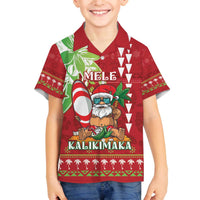 Personalised Hawaii Christmas Family Matching Off The Shoulder Long Sleeve Dress and Hawaiian Shirt Funny Santa Claus Surf Mele Kalikimaka