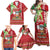 Personalised Hawaii Christmas Family Matching Off Shoulder Maxi Dress and Hawaiian Shirt Funny Santa Claus Surf Mele Kalikimaka