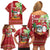 Personalised Hawaii Christmas Family Matching Off Shoulder Short Dress and Hawaiian Shirt Funny Santa Claus Surf Mele Kalikimaka