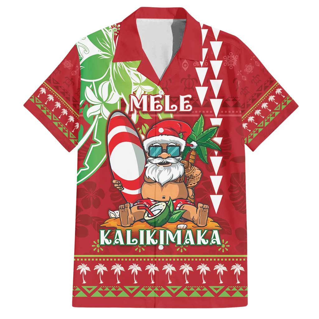 Personalised Hawaii Christmas Family Matching Tank Maxi Dress and Hawaiian Shirt Funny Santa Claus Surf Mele Kalikimaka