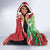 Hawaii Christmas Hooded Blanket Funny Santa Claus Surf Mele Kalikimaka