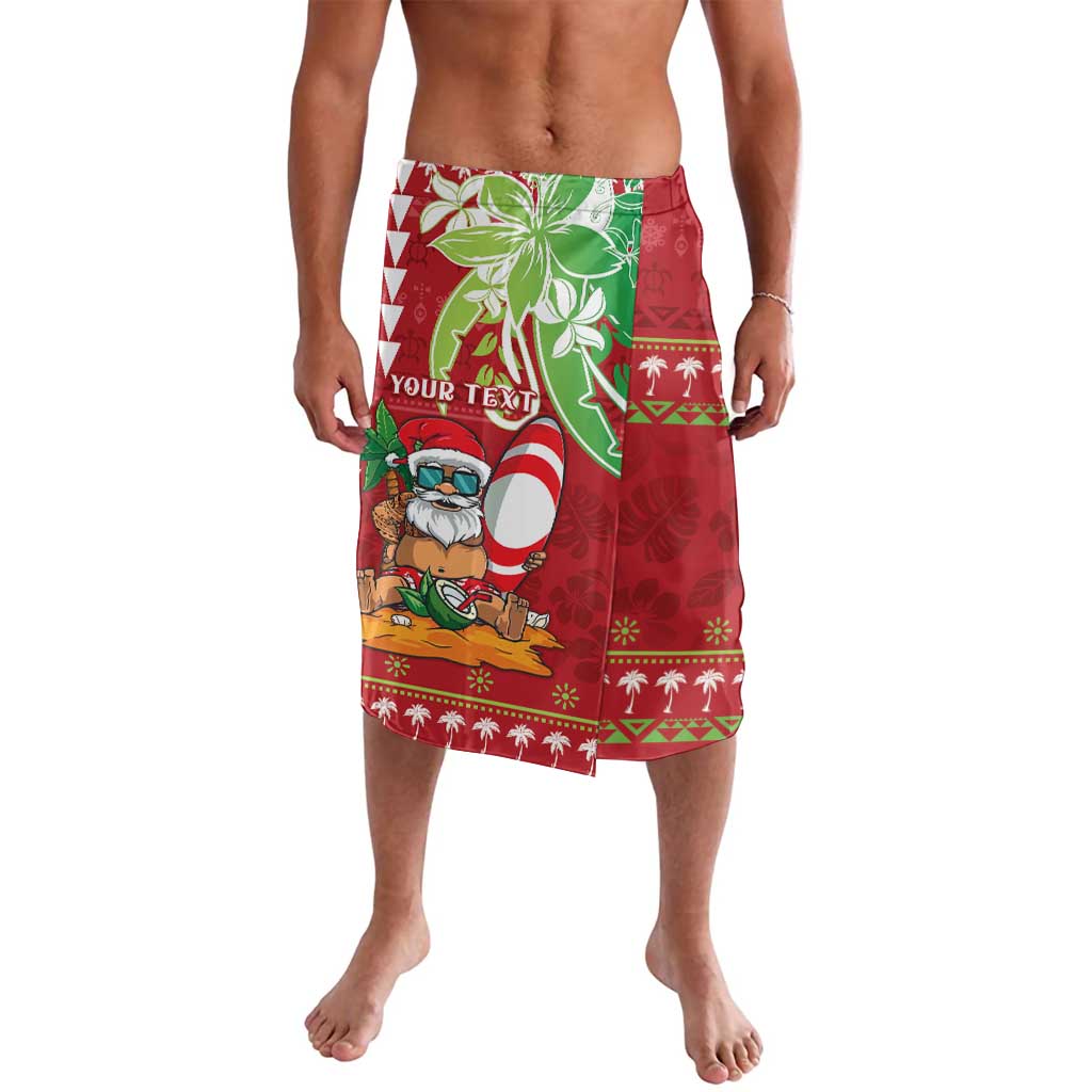 Personalised Hawaii Christmas Lavalava Funny Santa Claus Surf Mele Kalikimaka