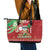 Hawaii Christmas Leather Tote Bag Funny Santa Claus Surf Mele Kalikimaka