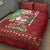 Hawaii Christmas Quilt Bed Set Funny Santa Claus Surf Mele Kalikimaka