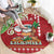 Hawaii Christmas Round Carpet Funny Santa Claus Surf Mele Kalikimaka