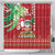 Hawaii Christmas Shower Curtain Funny Santa Claus Surf Mele Kalikimaka