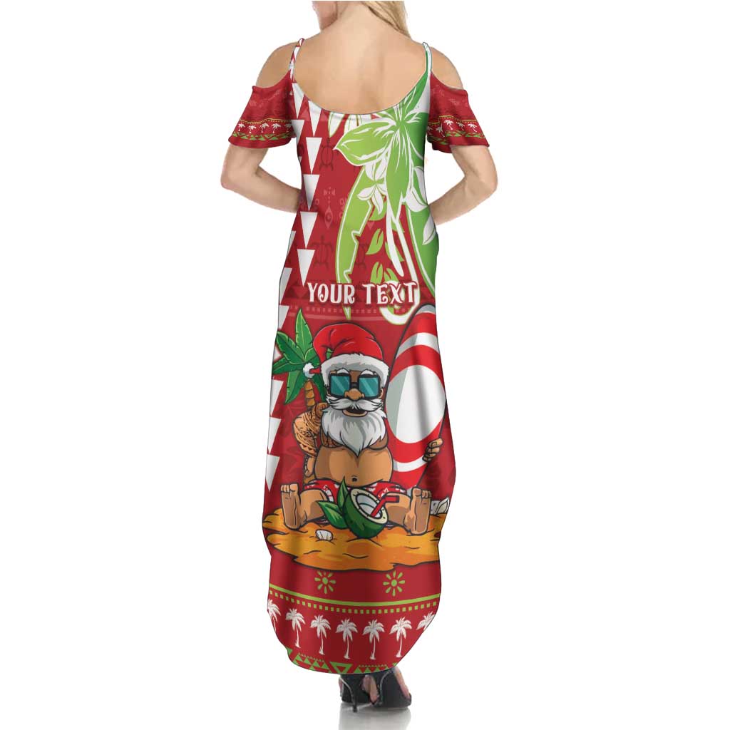 Personalised Hawaii Christmas Summer Maxi Dress Funny Santa Claus Surf Mele Kalikimaka LT05 - Polynesian Pride