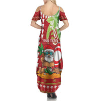 Personalised Hawaii Christmas Summer Maxi Dress Funny Santa Claus Surf Mele Kalikimaka LT05 - Polynesian Pride
