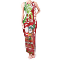 Personalised Hawaii Christmas Tank Maxi Dress Funny Santa Claus Surf Mele Kalikimaka LT05 Women Red - Polynesian Pride