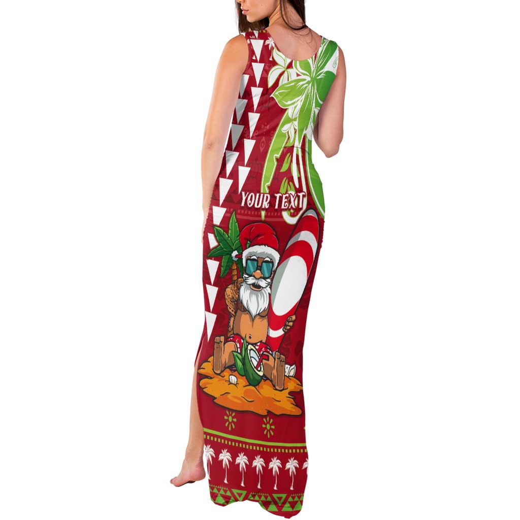 Personalised Hawaii Christmas Tank Maxi Dress Funny Santa Claus Surf Mele Kalikimaka LT05 - Polynesian Pride