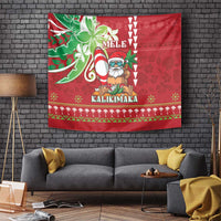 Hawaii Christmas Tapestry Funny Santa Claus Surf Mele Kalikimaka LT05 - Polynesian Pride