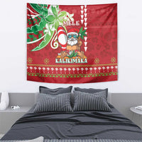 Hawaii Christmas Tapestry Funny Santa Claus Surf Mele Kalikimaka LT05 - Polynesian Pride