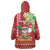 Personalised Hawaii Christmas Wearable Blanket Hoodie Funny Santa Claus Surf Mele Kalikimaka