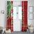 Hawaii Christmas Window Curtain Funny Santa Claus Surf Mele Kalikimaka