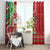 Hawaii Christmas Window Curtain Funny Santa Claus Surf Mele Kalikimaka