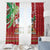 Hawaii Christmas Window Curtain Funny Santa Claus Surf Mele Kalikimaka