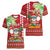Personalised Hawaii Christmas Women V-Neck T-Shirt Funny Santa Claus Surf Mele Kalikimaka