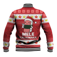 Hawaii Funny Christmas Baseball Jacket Spam Musubi Santa LT05 - Polynesian Pride