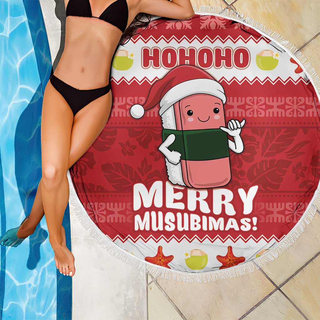 Hawaii Funny Christmas Beach Blanket Spam Musubi Santa LT05 - Polynesian Pride
