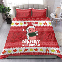 Hawaii Funny Christmas Bedding Set Spam Musubi Santa