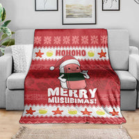 Hawaii Funny Christmas Blanket Spam Musubi Santa LT05 - Polynesian Pride