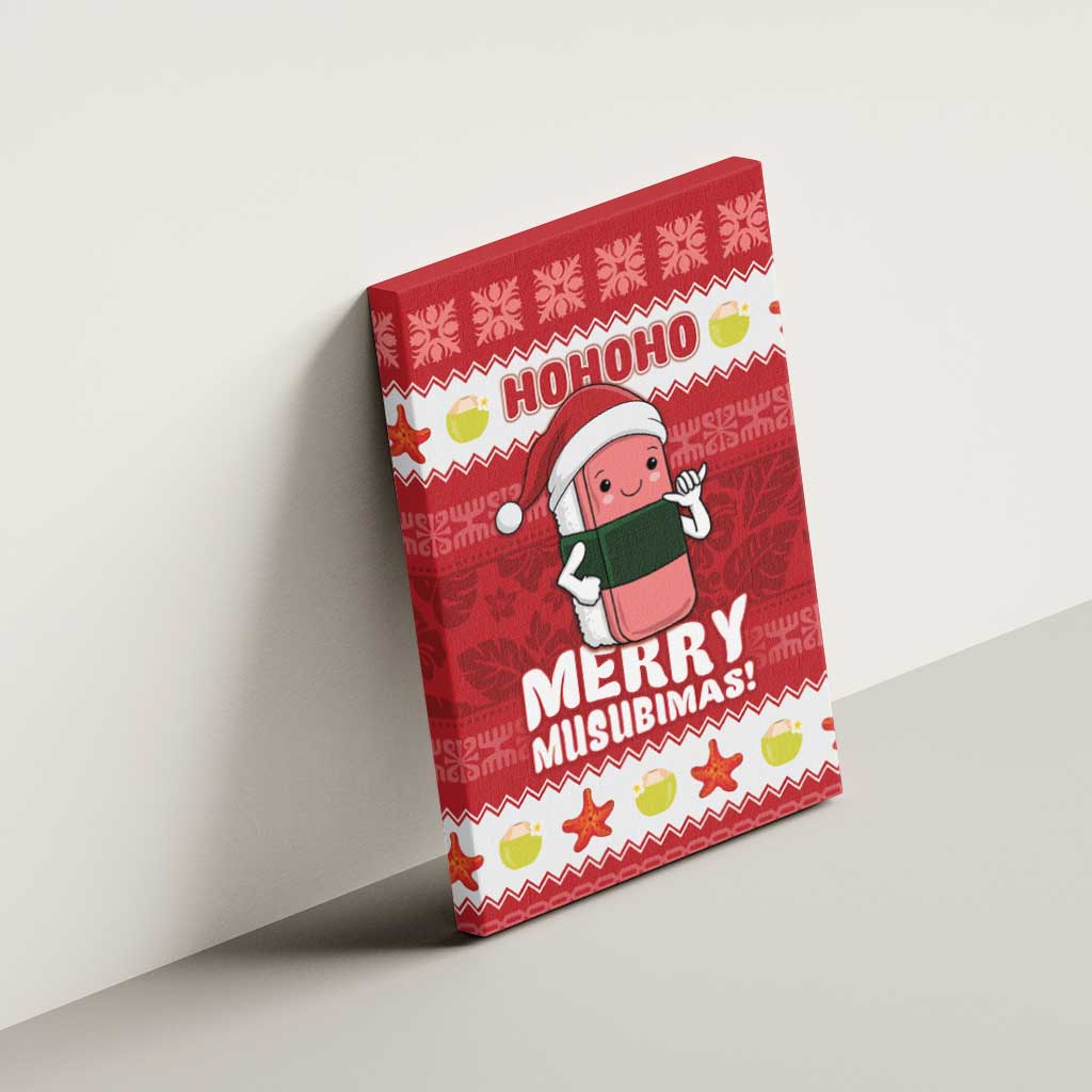 Hawaii Funny Christmas Canvas Wall Art Spam Musubi Santa LT05 - Polynesian Pride