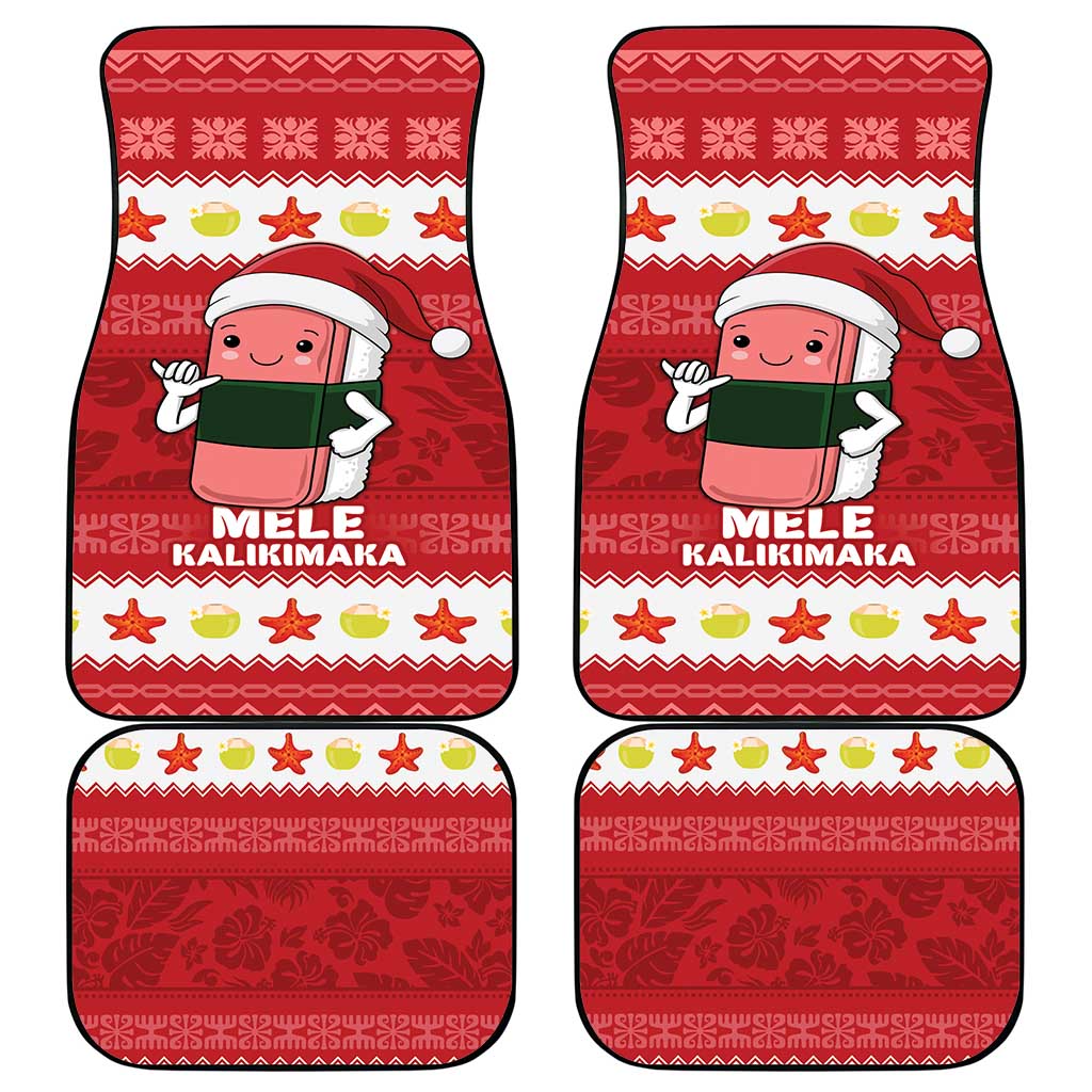 Hawaii Funny Christmas Car Mats Spam Musubi Santa