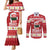 Hawaii Funny Christmas Couples Matching Mermaid Dress and Long Sleeve Button Shirt Spam Musubi Santa