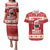 Hawaii Funny Christmas Couples Matching Puletasi and Hawaiian Shirt Spam Musubi Santa