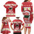 Hawaii Funny Christmas Family Matching Long Sleeve Bodycon Dress and Hawaiian Shirt Spam Musubi Santa