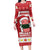 Hawaii Funny Christmas Family Matching Long Sleeve Bodycon Dress and Hawaiian Shirt Spam Musubi Santa