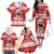 Hawaii Funny Christmas Family Matching Off The Shoulder Long Sleeve Dress and Hawaiian Shirt Spam Musubi Santa