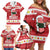 Hawaii Funny Christmas Family Matching Off Shoulder Short Dress and Hawaiian Shirt Spam Musubi Santa