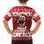 Hawaii Funny Christmas Family Matching Short Sleeve Bodycon Dress and Hawaiian Shirt Spam Musubi Santa