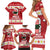 Hawaii Funny Christmas Family Matching Short Sleeve Bodycon Dress and Hawaiian Shirt Spam Musubi Santa