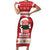 Hawaii Funny Christmas Family Matching Short Sleeve Bodycon Dress and Hawaiian Shirt Spam Musubi Santa