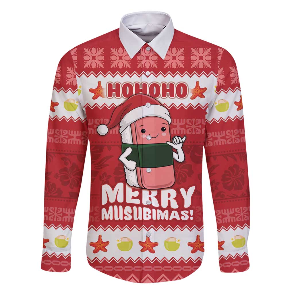 Hawaii Funny Christmas Family Matching Summer Maxi Dress and Hawaiian Shirt Spam Musubi Santa