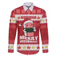 Hawaii Funny Christmas Family Matching Summer Maxi Dress and Hawaiian Shirt Spam Musubi Santa