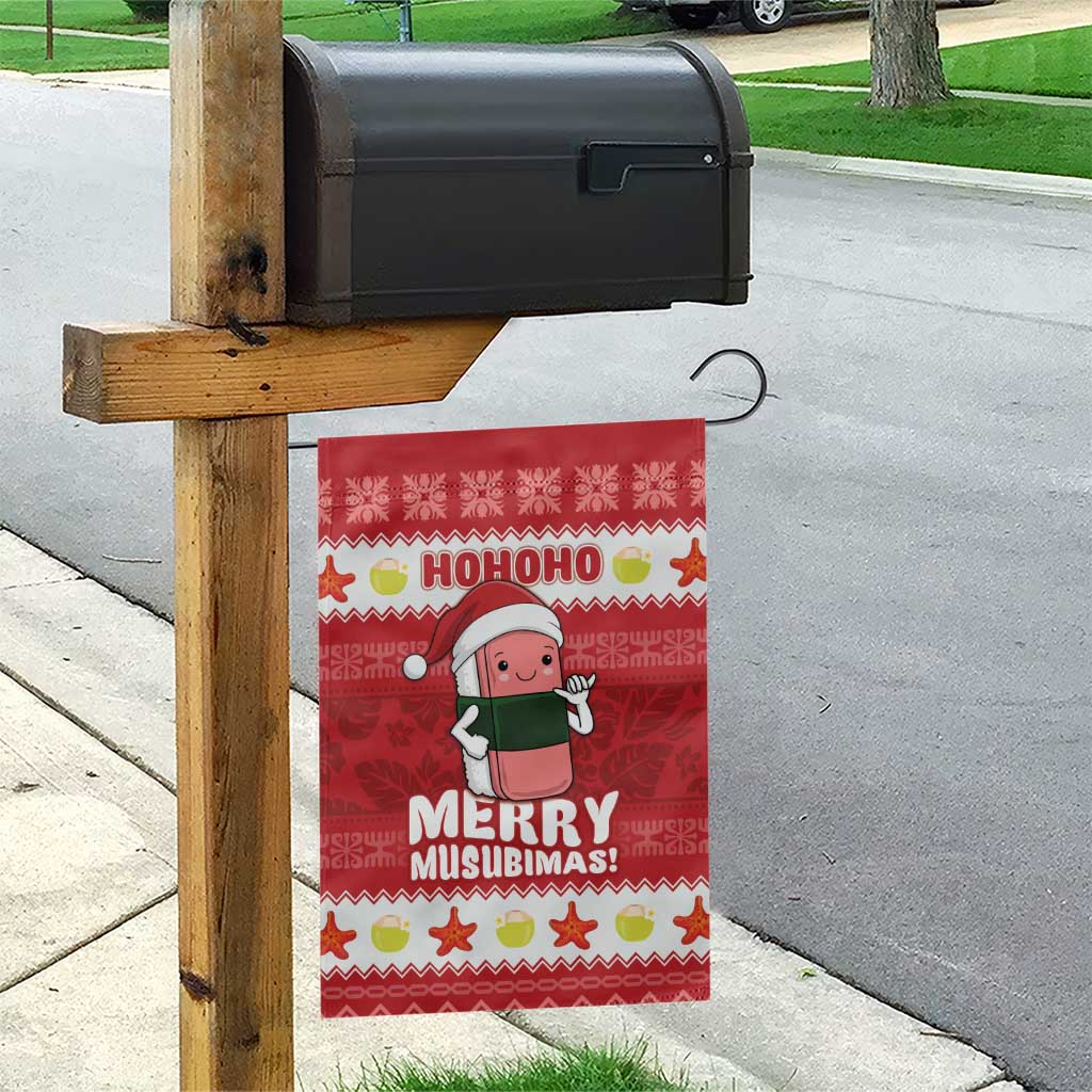 Hawaii Funny Christmas Garden Flag Spam Musubi Santa LT05 - Polynesian Pride